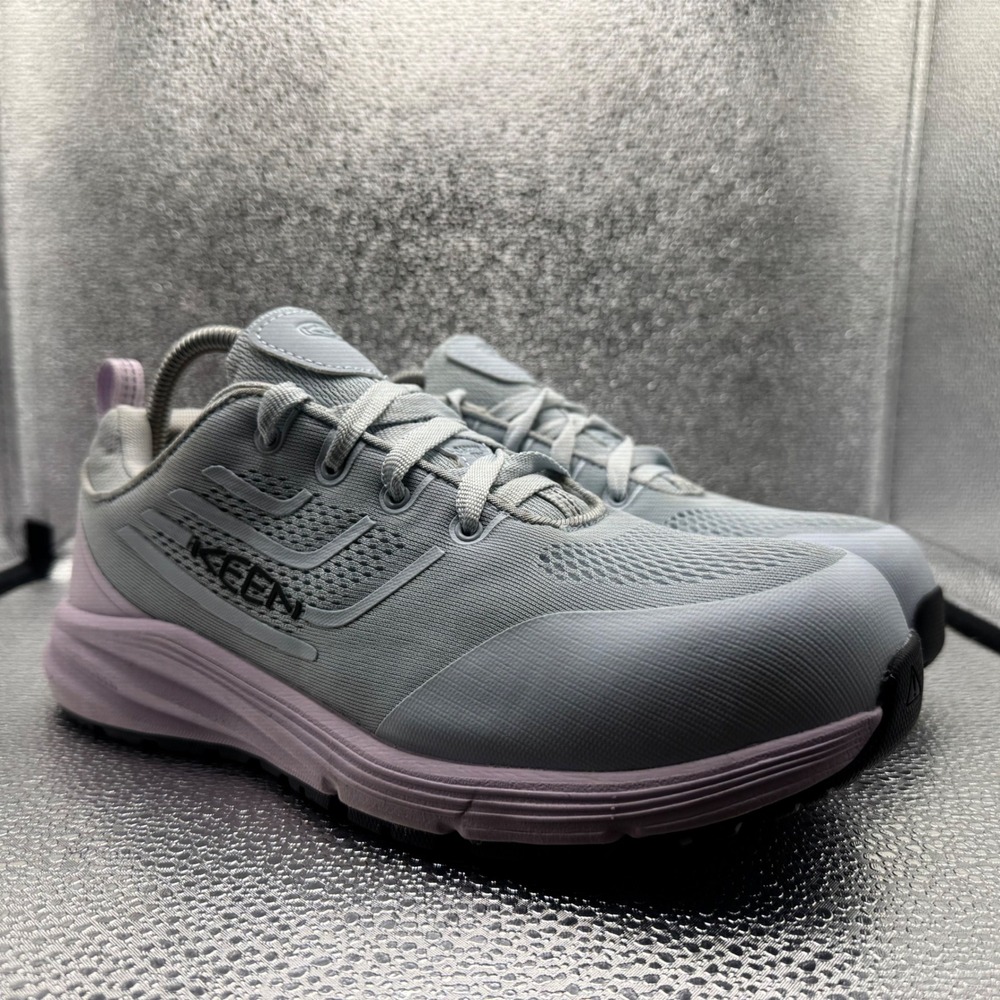 Size 10W KEEN Vista Energy Work Shoes Womens Grey Excellent Carbon Toe EH Safety